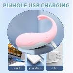 Виброяйцо "Cute whale", розовый с пультом ДУ, 10 режимов - мініатюра 3