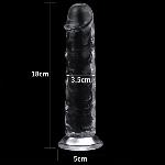 Прозрачный реалистичный фаллоимитатор с присоской 7.0''  Flawless Clear Dildo, Clear - мініатюра 3