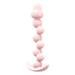 Анальная пробка MELEON Blossom Hue AP-02, гибкий шариковый плаг из TPE - мініатюра 4