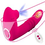 Вибромассажер вагинально- клиторальный "Blended orgasm", 10 режимов, цвет розовый, с пультом ДУ - мініатюра 8