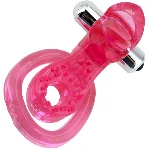 Эрекционное кольцо Pink Erection с вибрацией цвет розовый - мініатюра 1