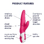 Вибратор Satisfyer Mr. Rabbit 6 режимов вибрации и 6 режимов интенсивности розовый - мініатюра 4