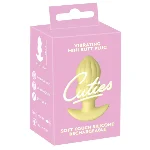Анальная пробка с вибрацией Vibrating Mini Butt Plug Yellow - мініатюра 1