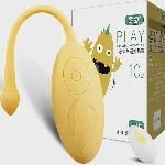 Вагинальное виброяйцо с пультом "Monster egg", цвет жёлтый, 10 режимов вибрации - мініатюра 1