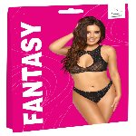 Полупрозрачный сет лиф-трусики усыпан стразами от Cottelli FANTASY S/L - мініатюра 4
