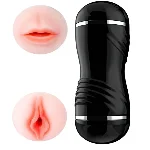 Мастурбатор с двумя входами OYO - Double Pump BLACK, YQM-205 BLACK - мініатюра 1