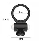 Эрекционное виброкольцо Power Clit Cockring , Black - мініатюра 2