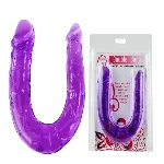 Двойной фаллоимитатор «Double dong» Purple - мініатюра 1