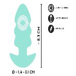Анальная пробка с вибрацией Vibrating Mini Butt Plug Green - мініатюра 2