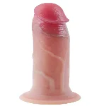Фаллоимитатор на присоске OYO - Dildo Double Layer Silicone YQW-006 (длина 17 см, диаметр 3 см) - мініатюра 1