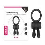 Эрекционное виброкольцо Power Clit Cockring, Black - мініатюра 1