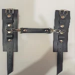 Премиум наручники из натуральной кожи Soft Skin BDSM Desire черный - мініатюра 1