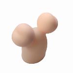 Насадка на вибратор "MICKEY", пудровый цвет - мініатюра 2