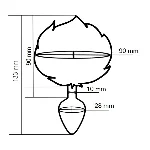 Анальная пробка EGZO Bunny Tail Plug S из медицинской нержавеющей стали с фиолетовым хвостиком - мініатюра 2
