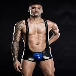 Эротическое мужское боди  Bodysuit Black S/L - мініатюра 1