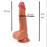 Фаллоимитатор "Diego penis", телесный - мініатюра 1