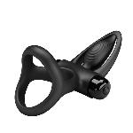 Эрекционное вибро кольцо Pretty Love - Vibration Cock Ring, 10 vibration functions Black - мініатюра 7