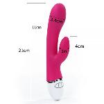 Вибромассажер с клиторальным стимулятором Rabbit Vibrator USB Rechargeable - мініатюра 6