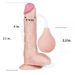 Фаллоимимтатор с функцией семяизвержения реалистик 10'' Squirting Dildo - мініатюра 5