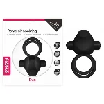 Эрекционное виброкольцо Power Clit Cockring, Black - мініатюра 1