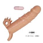 Удлиняющая насадка с вибростимуляцией ( на 4 см ) PRETTY LOVE - PENIS SLEEVE Connor - мініатюра 7