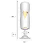 Мастурбатор с двумя входами на присоске Boss Series: Vibrating Masturbation Cup White - мініатюра 10