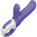 Вибратор Satisfyer Magic Bunny 7 режимов вибрации и 5 режимов скорости фолетово-белый - мініатюра 1