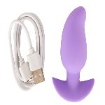 Анальная пробка с вибрацией Vibrating Mini Butt Plug Purple - мініатюра 3