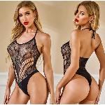 Боди Cindy сетка с узором розы, размер S/L black (без доступа) - мініатюра 6