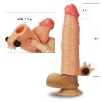 Вибронасадка Add 1.5" Vibrating Silicone Extender, Flesh - мініатюра 5