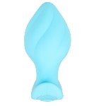 Анальная пробка с вибрацией Vibrating Mini Butt Plug Blue - мініатюра 8