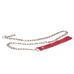 Поводок Leather Leash, Red - мініатюра 1