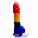 Яркий фаллоимитатор на присоске "Festive penis", L200мм, D40мм - мініатюра 2