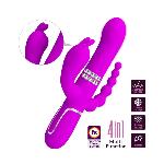 Вибромассажер с анальным и клиторальным стимулятором Pretty Love - Cammy Purple Twinkled Tenderness - мініатюра 2