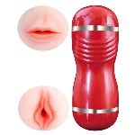Мастурбатор с двумя входами OYO - Double Pump RED, YQM-205 RED - мініатюра 1