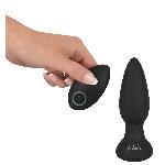 Анальная пробка с пультом и 7 режимами ротации Remote controlled rotating & vibrating plug - мініатюра 3