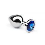 Анальная пробка,Silver Sapphire, L - мініатюра 1