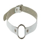 Кляп Leather O-Ring Gag,  White - мініатюра 1