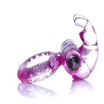 Эрекционное вибро кольцо BOSS Rabbit Vibro Cock Ring Pink - мініатюра 1