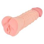 Мастурбатор-насадка 2 IN 1 Nature Skin Extension + Masturbator (Вагина) - мініатюра 2