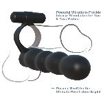 Насадка на член для двойного проникновения с виброкольцом Posable Partner Double Penetrator - мініатюра 7