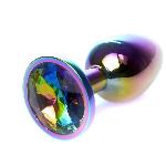 Анальная пробка Boss Series - Jewellery Multicolour PLUG Clear S - мініатюра 3