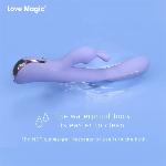 Вибратор кролик " Love magic", нежный фиолетовый, 10 режимов вибрации - мініатюра 7