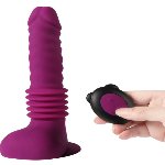 Вибратор на присоске Isaiah Thrusting Dildo фиолетовый 10 режимов вибрации - мініатюра 5