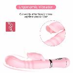 Вибратор-кролик "Vibro licking", 12 режимов вибрации, цвет розовый - мініатюра 10