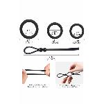 Набор эрекционных колец Black Ring Set цвет черный - мініатюра 5