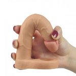 Насадка для двойного проникновения 6.25" The Ultra Soft Double, Flesh - мініатюра 4