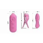 Электростимулятор для груди PRETTY LOVE - Nipple Clip 7 режимов вибрации, 3 режима электростимуляции - мініатюра 8