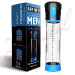 Автоматическая вакуумная помпа Penis Pump усилитель эрекции, тренажёр. На батарейках (нет в комплекте). Черно-синий, 3 режима всасывания - мініатюра 8