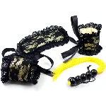 Кружевной БДСМ-набор - Lace Power, цвет: черно-желтый - мініатюра 1